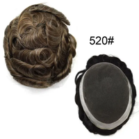 Dentelle française PU hommes toupet 100% Remy système de remplacement de cheveux humains respirant PU périmètre australien mâle prothèse de cheveux