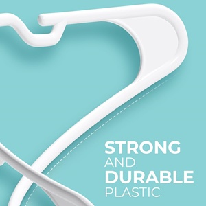Cintres à vêtements en plastique légers, durables et peu encombrants, best-sellers, cintres noirs pour la lessive - Product Image 3