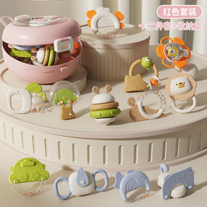 Juego de Mordedores Suaves para la Educación Temprana del Recién Nacido, Caja de Regalo, Sonajero de Mano, Juguetes Masticables para Bebés de 0 a 1 Año y de 3 a 6 Meses - Product Image 4