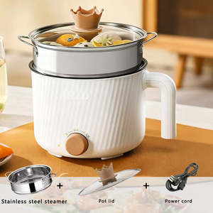 Marmite électrique antiadhésive en une seule pièce avec couvercle en verre trempé, capacité de 1,8 L, pour une utilisation en extérieur et à la maison - Product Image 2