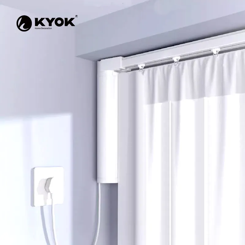 KYOK Modern Cortina Rod Wifi Controle Controle Remoto Motorizado Cortina Faixas Com Controle Remoto