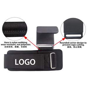Ganchos de Acero para Levantamiento con Logotipo Personalizado que Mejoran el Agarre, Correas de Soporte para Muñeca para Halterofilia, Dominadas y Protectores de Palma para Seguridad en el Fitness - Product Image 2