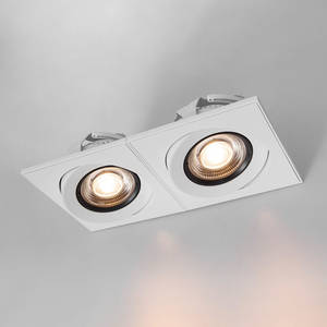 Nuevo Diseño Cuadrado Estilo Nórdico Interior Diseño Delgado 2*30W Downlight Redondo <span class=keywords><strong>Atom</strong></span> TRIM TILT Downlight LED Empotrable - Product Image 4