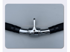 Venta caliente Lat Bar Cable Máquina Accesorio <span class=keywords><strong>Curl</strong></span> Pulldown Bar <span class=keywords><strong>con</strong></span> mango de goma de rotación para gimnasio fitness - Product Image 6