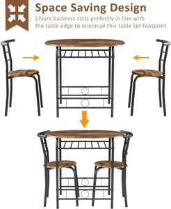 Factory Hot Selling <strong>Space</strong> <strong>Saving</strong> <strong>Dining</strong> <strong>Table</strong> Set With Two <strong>Chairs</strong> Small <strong>Space</strong> Kitchen <strong>Dining</strong> Set - Product Image 2