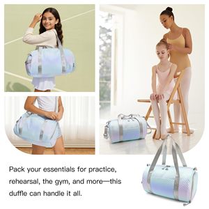 Women's Gym Duffle Bag with Waterproof Compartment Separate Shoe Pocket Versatile Carrying Options for Sports Travel Daily Use - Product Image 6