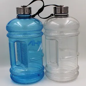 BPA nhựa gallon thể thao uống chai nước phòng tập thể dục thể thao tập thể dục PETG nước Jug miễn phí 64oz 2L 2 lít 2.2L cắm trại tùy chỉnh