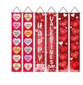 Decoración de Corazón Personalizada para Parejas, de Poliéster Digital Ecológico, con Eslogan de Bendición, Romántica y Festiva para el Día de San Valentín - Product Image 3