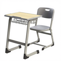 Ensemble de bureau et chaise scolaire moderne pour l'école, mobilier scolaire en gros, table et chaise d'étude pour étudiants