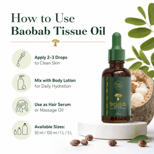 Aceite de Baobab BAF 50ml, Aceite Puro Natural Prensado en Frío para la Piel - Product Image 3