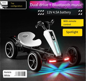 Kart Elettrico Personalizzabile a Quattro Ruote <span class=keywords><strong>per</strong></span> <span class=keywords><strong>Bambini</strong></span> 2-14 Anni, Auto Giocattolo Cavalcabile con Telecomando, Luci e Musica, Realizzato in Plastica - Product Image 4