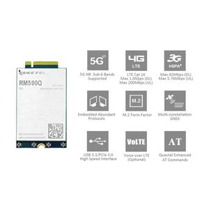 Quectel RM500Q-CN <span class=keywords><strong>IoT</strong></span>/eMBB optimize edilmiş 5G NSA/SA modları 5G modülü Sub-6GHz M.2 modülü uyumlu ile EM06/EM12/EM20 - Product Image 5