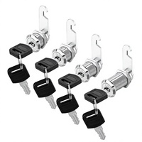 Cadenas à clé passe-partout de niveau secondaire pour tiroirs, boîtes aux lettres, armoires, boîtes à lait et boîtes de distribution, avec déverrouillage par clé