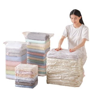 Vacuum <b>Compression</b> Storage <b>Bag</b> Large Capacity Reusable Space Saver For Clothes Bedding Rectangle Shape - Product Image 3