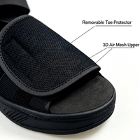Botte de marche médicale pour fracture, semelle plate en EVA, chaussure post-opératoire, couvre-pied avant amovible, respirante, légère, fermeture auto-agrippante