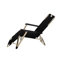 Chaise-lit pliante d'extérieur réglable et portable en acier, personnalisable, pour camping, terrasse et plage, OEM, économique