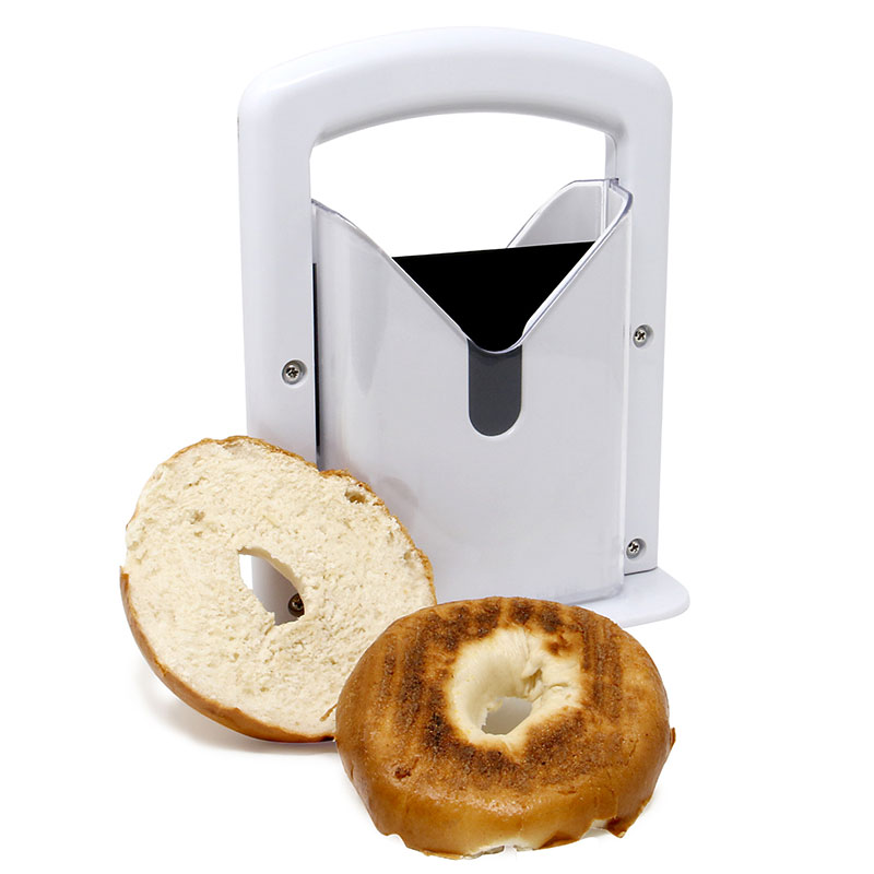 Super Snijmachine Brood Snijden Gadget Universele Bagelsnijder Rvs Bagel Guillotine Slicer Met Veilige Grip En Schild