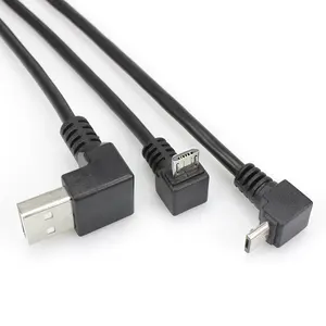 Câble micro usb à angle droit à 90 degrés vers le bas Cordon usb Micro B