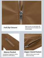 Veste pour hommes décontractée légère et personnalisée veste de chasse à fermeture éclair coupe-vent blousons aviateur vêtements d'extérieur légers