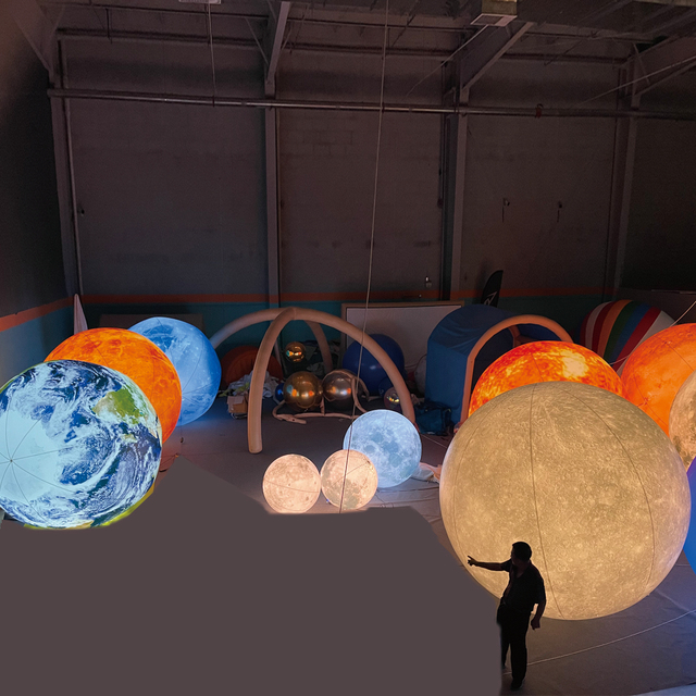 PVC Balloon Advertising Inflatables Moon Globe Balloon Large Giant LED Light Decoration Inflatable Planet for Events