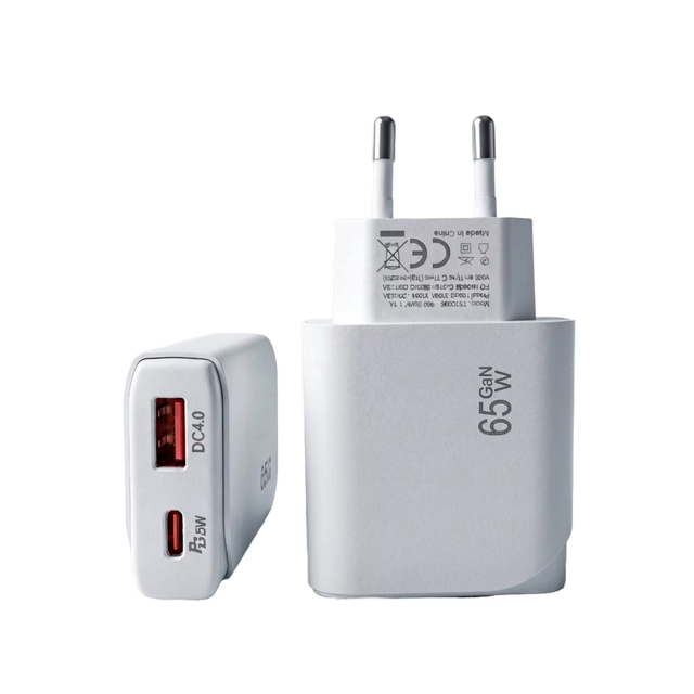 Ultra Thin 65W GaN PD 3.0 USB-C Wall Fast Charger EU/US Plug Foldable Eco-Friendly Travel for Laptop Phone Tablet