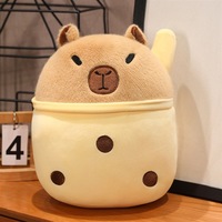 En gros Peluche Capybara Kawaii, Mignonne Peluche Boba en forme de coussin pour machine à griffes