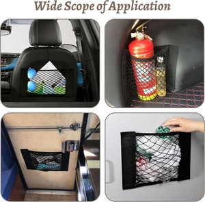 2 Bolsas de Malla para Almacenamiento en el Asiento Trasero de SUV/RV, Marca Tenghui, Material PP, Adhesivas, Elásticas, Organizador de Maletero - Product Image 4