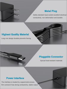 เครื่องชาร์จ USB-C 65W สำหรับ Zenbook/S/<span class=keywords><strong>Flip</strong></span>/3/Fold Vivobook/S Expertbook <span class=keywords><strong>Chromebook</strong></span> ProArt แล็ปท็อป-รุ่น B1-B9 13-17 - Product Image 5