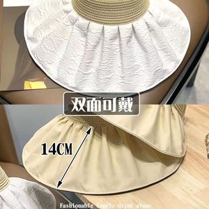 Gorra de doble cara con visera de burbujas, sombrero de protección solar de ala ancha, visera de verano transpirable para mujeres adultas - Product Image 2