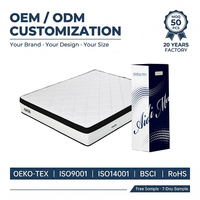 Matelas hybride à ressorts ensachés et mousse à mémoire de forme à fermeté réglable, enroulable, pour chambre à coucher et mobilier de maison