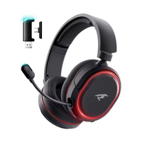 Casque Gaming Sans Fil Picun G2 Son Surround Virtuel 7.1 Éclairage RGB Faible Latence Bluetooth 2,4 GHz