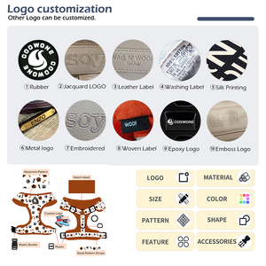 Set Harnesses Anjing Custom dengan Logo Personalisasi, Harnesses Anjing Anti Tarik, Kerah Anjing Empuk Berbahan <span class=keywords><strong>Neoprene</strong></span>, dan Set Tali Anjing - Product Image 4