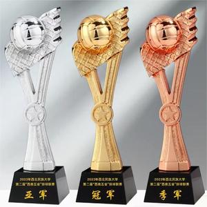 <span class=keywords><strong>Hyper</strong></span> Crafts Trofeo de voleibol de cristal personalizado para premios y reconocimiento en trofeos Medallas Placas Género - Product Image 2