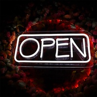 Enseigne néon ouverte 24h/24, enseigne lumineuse néon pour bar, boutique, bar, enseigne néon LED, décoration murale, enseigne ouverte pour restaurant