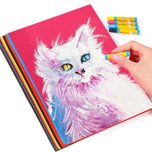 8K & 16K <span class=keywords><strong>pittura</strong></span> a <span class=keywords><strong>colori</strong></span> fatta a mano arte creativa <span class=keywords><strong>pittura</strong></span> fai da te per bambini aperta A4 carta sabbia nera carta acquerello - Product Image 1