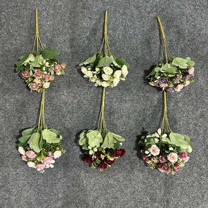 Bouquet de fleurs artificielles en soie Nordic Rose à 15 têtes pour mariage, décoration de la maison, salon, table à manger - Product Image 2