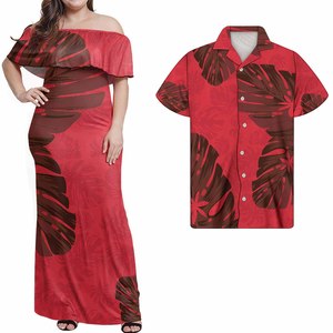 Nuovo vestito firmato per le donne abiti estivi taglie forti abito elegante con spalle scoperte <span class=keywords><strong>abbigliamento</strong></span> <span class=keywords><strong>classico</strong></span> delle isole di moda polinesiana - Product Image 4