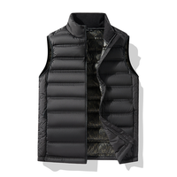 Logo personnalisé 2025 automne/hiver veste hommes gilet avec col chaud populaire toile gilet
