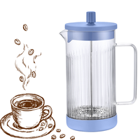 Siphon à café manuel en verre épais et durable avec logo personnalisé pour la maison Presse française Machine à thé et café