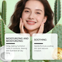 Produits de soin naturels en marque blanche : Crème hydratante pour le visage en capsules de cactus, hydratation intense, raffermissante
