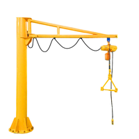 Grue à flèche articulée avec télécommande, palan électrique, chariot mobile, rotation motorisée, bras oscillant