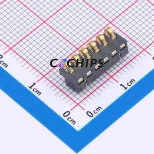 GT-BTP25006-0400A-010A Blade/Spring Contact Battery Connector SMD,P=2.5mm Connector Spring Contact Type 2.5mm 6P Vertical Mount - Product Image 1
