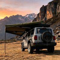 Nouvelle conception de tente de toit pour 4x4 tout-terrain, 180° en aluminium rétractable, autoportante, 3 chambres, type à armature droite, quatre saisons