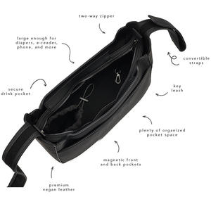 Sac <span class=keywords><strong>de</strong></span> <span class=keywords><strong>poussette</strong></span> en cuir végétalien personnalisé pour couches, organisateur <span class=keywords><strong>de</strong></span> couches pour bébé, sac <span class=keywords><strong>de</strong></span> <span class=keywords><strong>poussette</strong></span> avec porte-gobelets isothermes pour poussettes - Vente en gros - Product Image 5