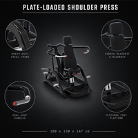 Machine de musculation commerciale OEM/ODM pour la force des deltoides, presse à épaules assise à charge libre