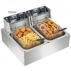 Mayoristas de <span class=keywords><strong>Aceite</strong></span> de Fábrica Ofrecen Freidoras Eléctricas de Acero Inoxidable, que Pueden Ser de Uno o Varios Tanques y Personalizables - Product Image 6