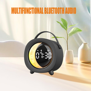 Réveil pour enfants avec haut-parleur, lumière nocturne RVB, machine à <span class=keywords><strong>bruit</strong></span> portable, design portable, mini réveil rechargeable BT pour les voyages - Product Image 2