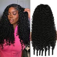 Extensions de cheveux humains bouclés vietnamiens au crochet, super double drawn, réutilisables, sans colle, sans dommages, pour femmes noires