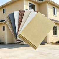 Panneaux sandwich isolants en métal sculpté PU, beige stuc, gris foncé, blanc et pierre mouchetée, pour façade extérieure de maison résidentielle
