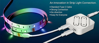 Guirlandes lumineuses LED RGB intelligentes 12V WiFi, contrôle vocal via application, synchronisation musicale, 5050 USB, adhésives, PVC, étanches